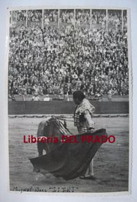 Tauromaquia: MIGUEL BÁEZ EL LITRI - FOTOGRAFÍA ORIGINAL AÑOS 40 VALENCIA FOTO FINEZAS - TOROS GANDÍA